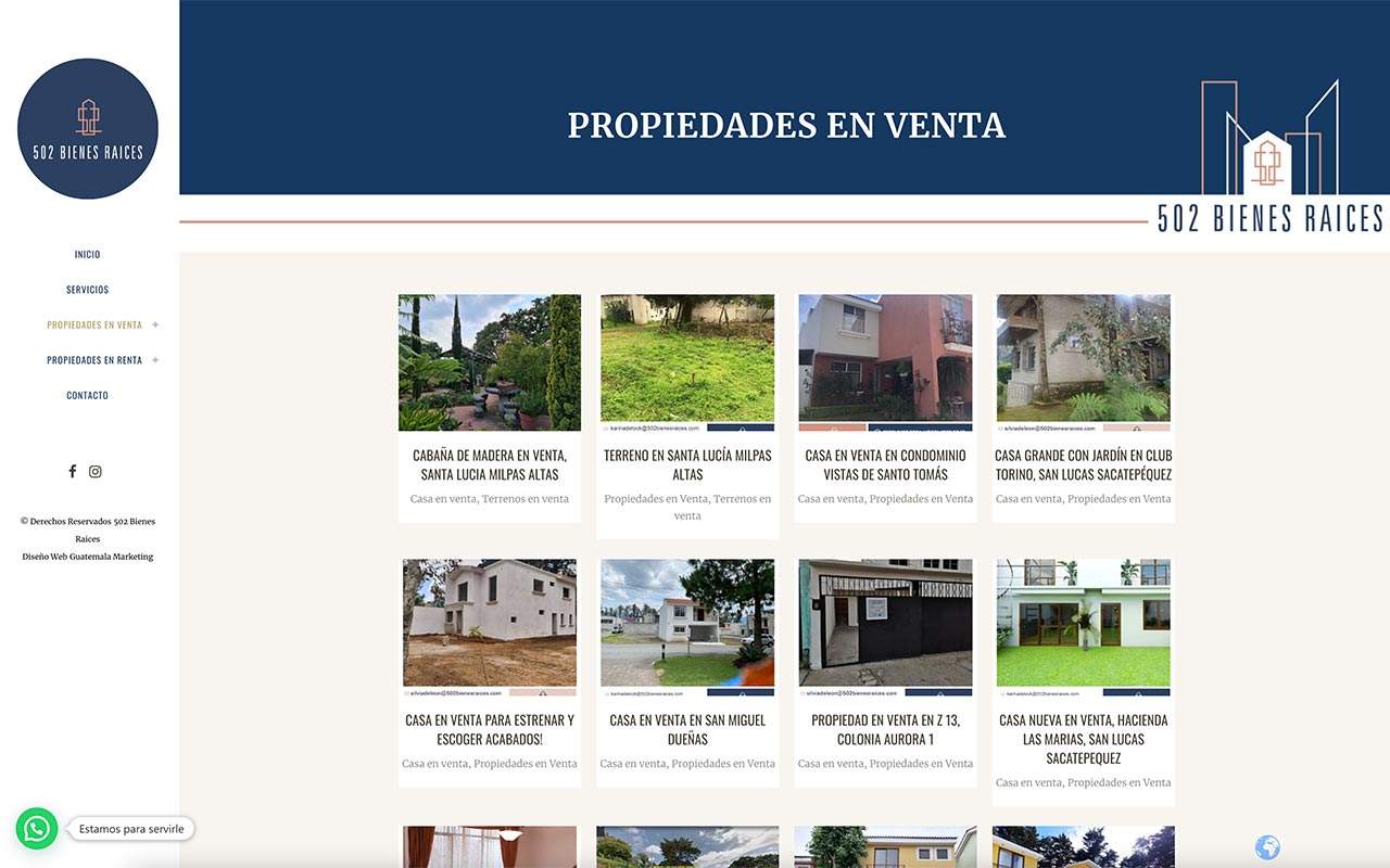 Bienenes Raices Guatemala Marketing pagina web diseno grafico digital inmuebles 