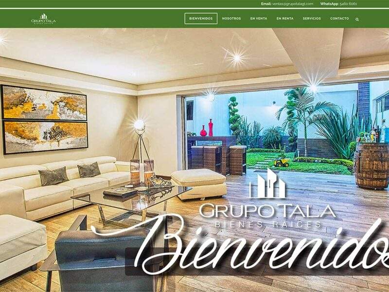 Grupo Tala Bienes Raices Guatemala Marketing pagina web diseno grafico digital inmuebles inmobiliaria casas apartamentos