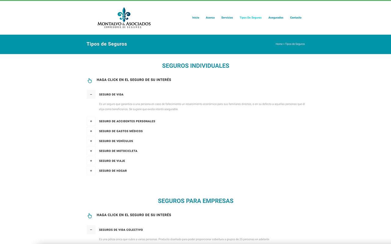 Montalvo   Asociados corredores de seguros Guatemala Marketing pagina web diseno grafico familia autos 