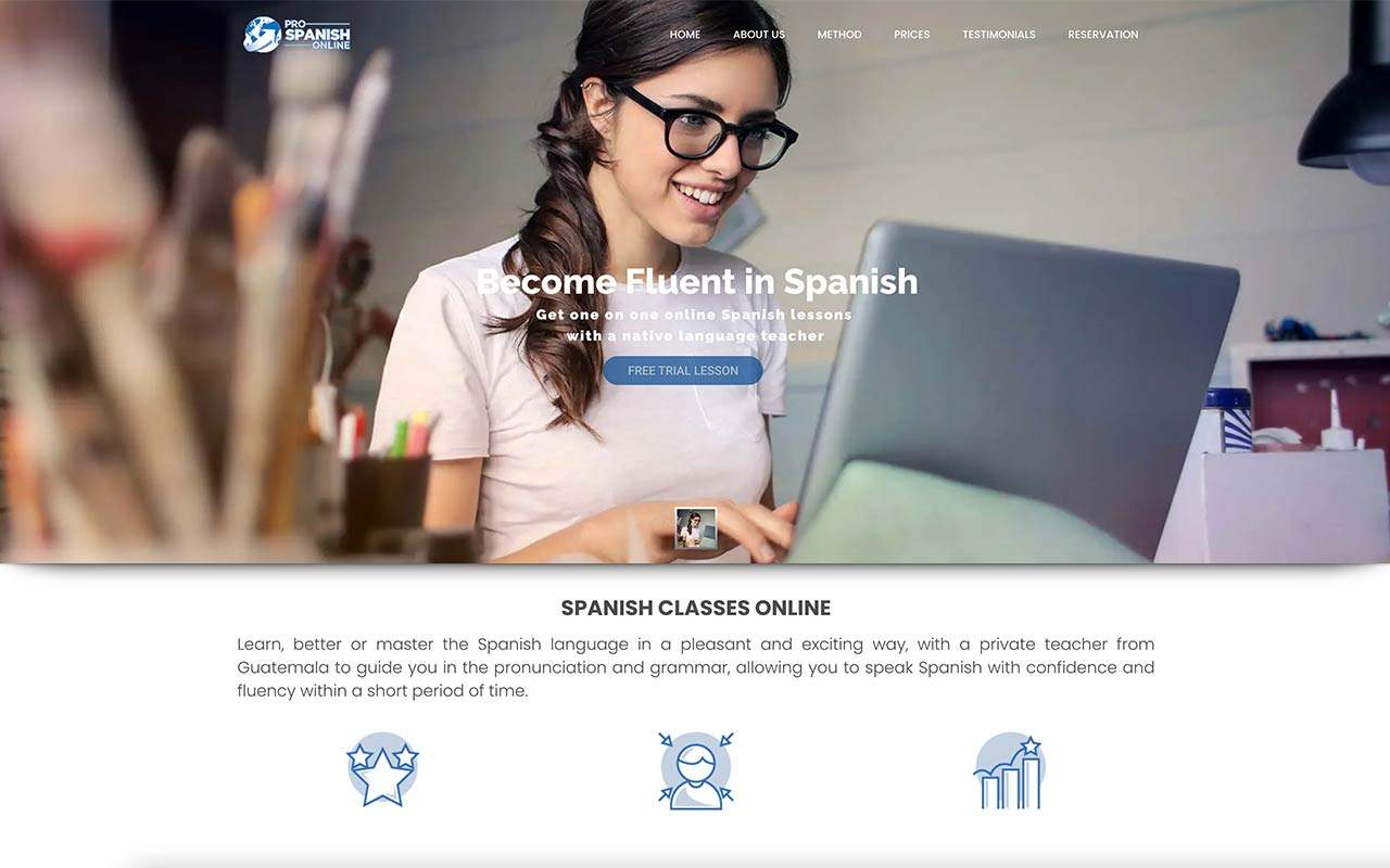 Pro Spanish Online Guatemala Marketing pagina web diseno grafico digital class estudent teacher 