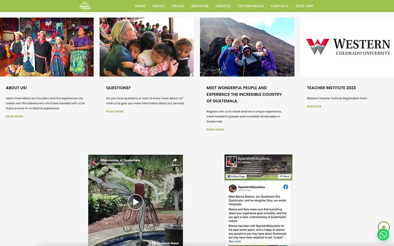 Spanish  Educators Guatemala Marketing pagina web diseno grafico digital estudents teachers espanol 
