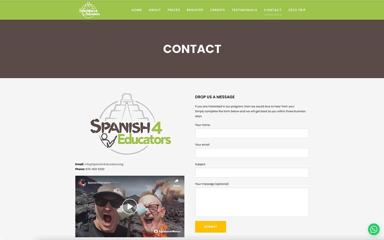 Spanish  Educators Guatemala Marketing pagina web diseno grafico digital estudents teachers espanol 