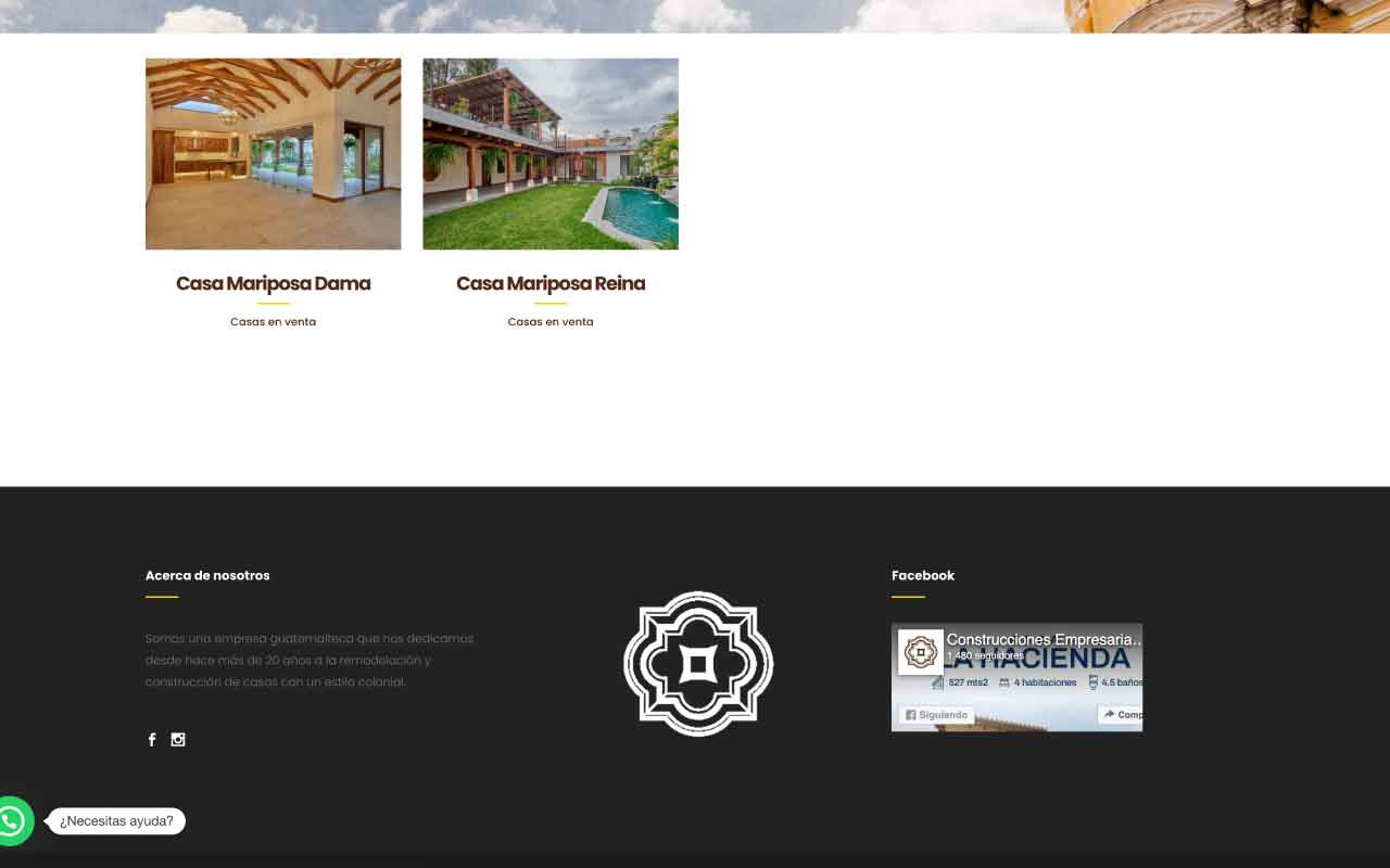 casas antigua Construcciones Empresariales Guatemala Marketing pagina web diseno grafico digital